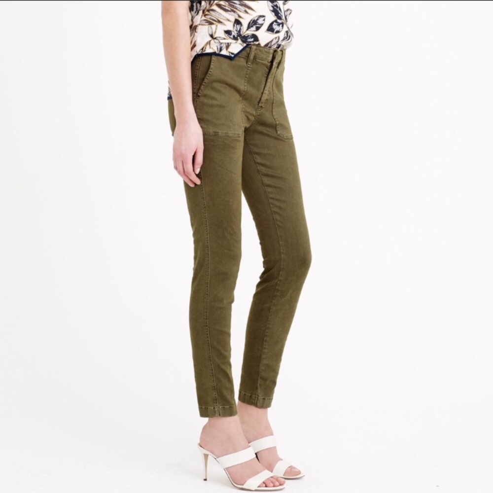 J.Crew • Skinny Stretch Cargo in Pesto